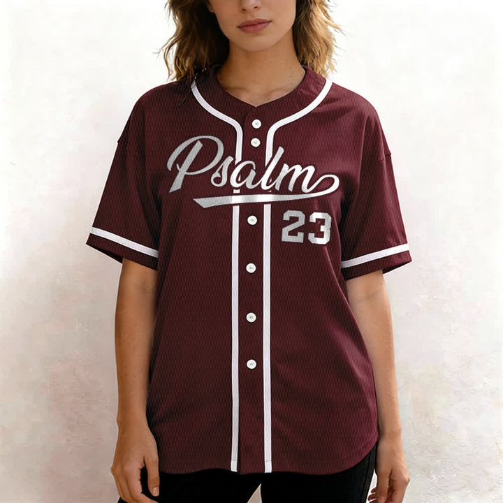 Maillot de baseball unisexe style rétro sport Christianartworkshop Psaume 23 - image 31
