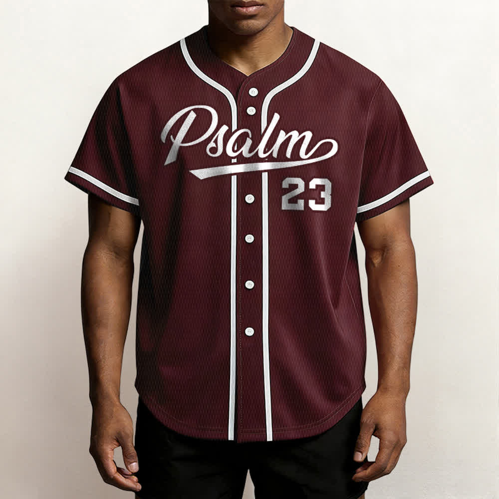 Maillot de baseball unisexe style rétro sport Christianartworkshop Psaume 23 - image 33
