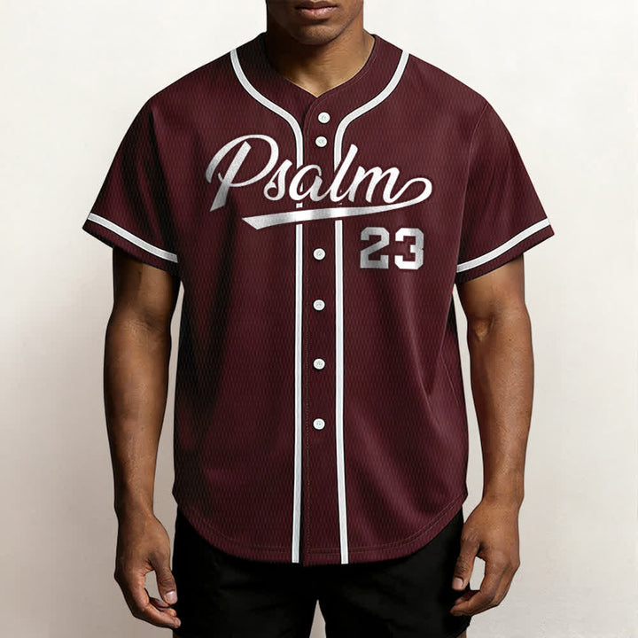 Maillot de baseball unisexe style rétro sport Christianartworkshop Psaume 23 - image 33