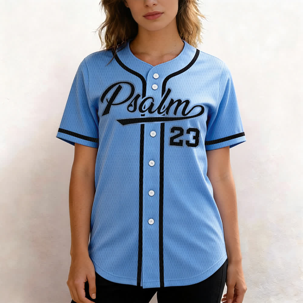 Maillot de baseball unisexe style rétro sport Christianartworkshop Psaume 23 - image 40