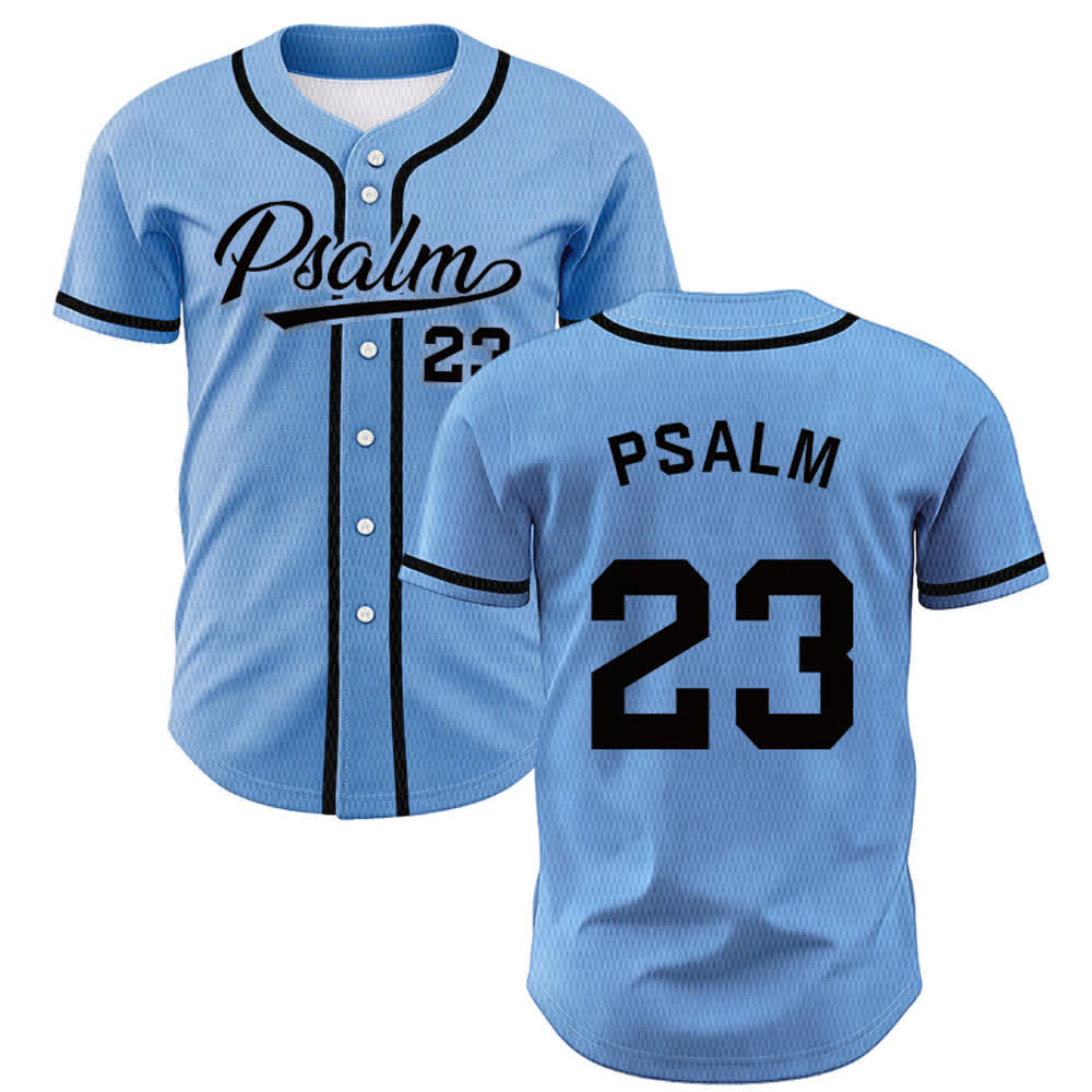 Maillot de baseball unisexe style rétro sport Christianartworkshop Psaume 23 - Bleu - 5XL - image 35