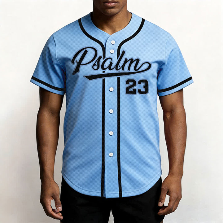 Maillot de baseball unisexe style rétro sport Christianartworkshop Psaume 23 - image 38