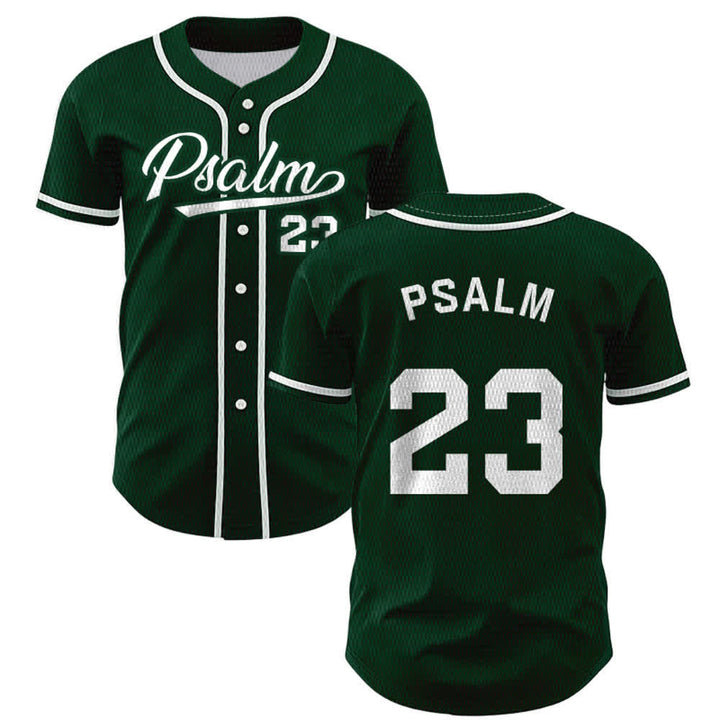 Maillot de baseball unisexe style rétro sport Christianartworkshop Psaume 23 - Vert - 5XL - image 42