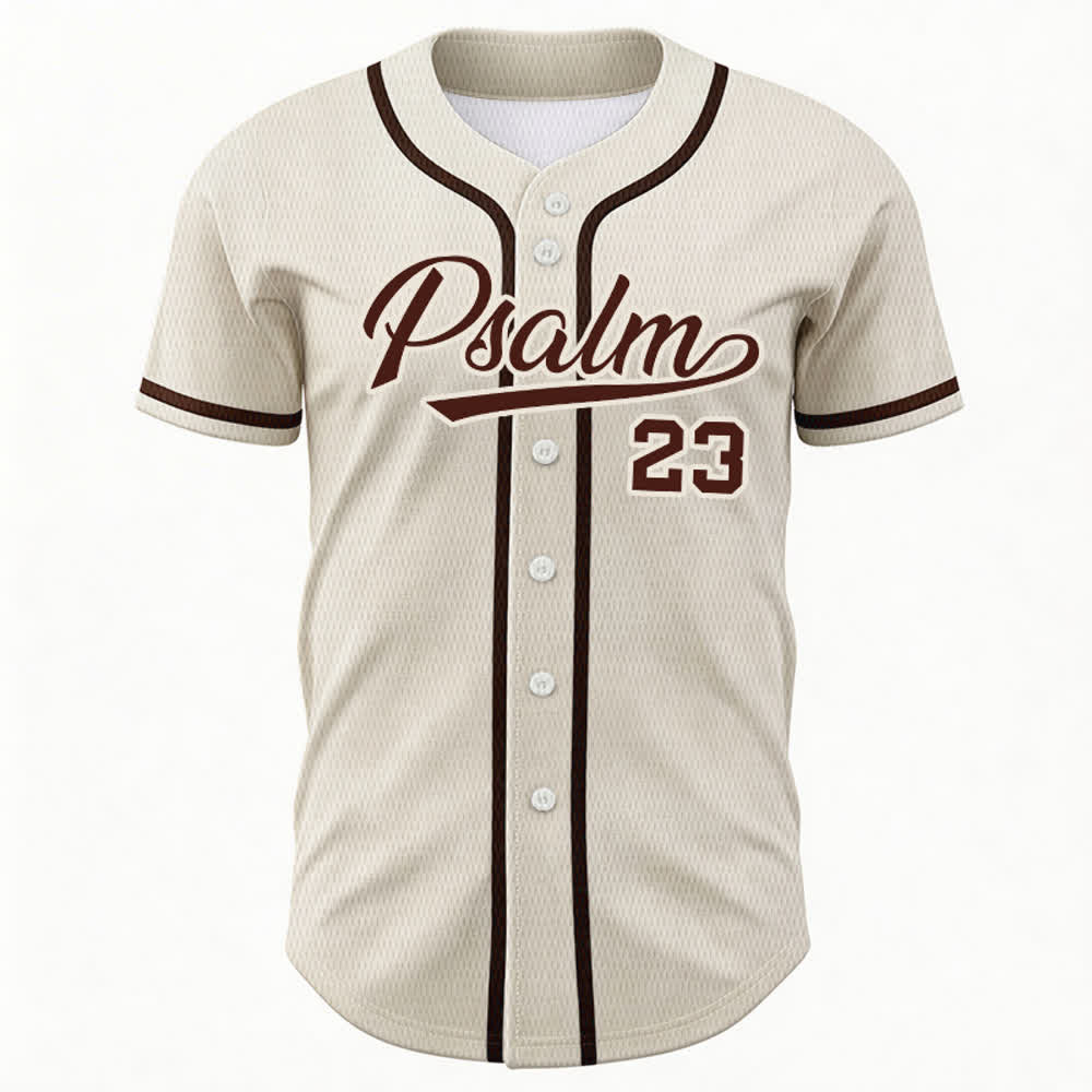 Maillot de baseball unisexe style rétro sport Christianartworkshop Psaume 23 - image 50