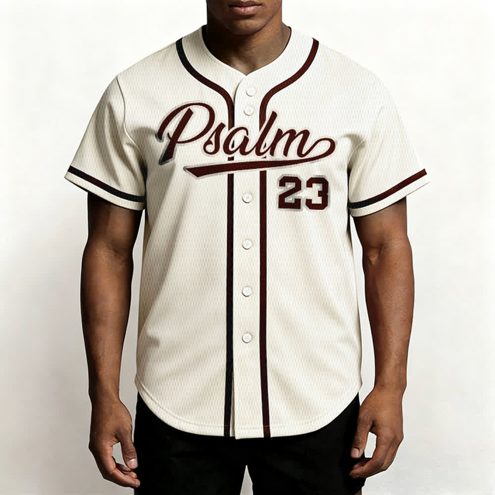 Maillot de baseball unisexe style rétro sport Christianartworkshop Psaume 23 - image 54