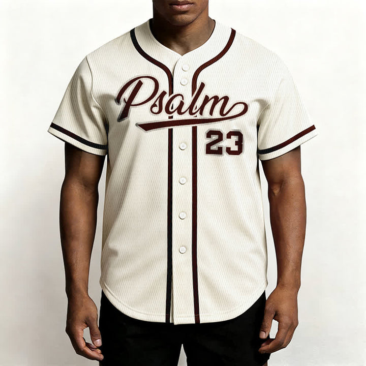 Maillot de baseball unisexe style rétro sport Christianartworkshop Psaume 23 - image 54