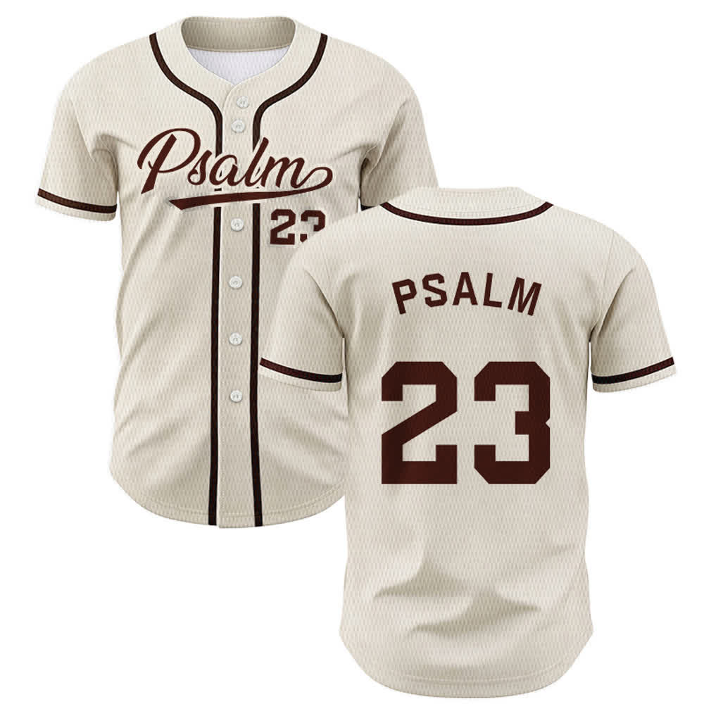 Maillot de baseball unisexe style rétro sport Christianartworkshop Psaume 23 - Abricot - 5XL - image 49