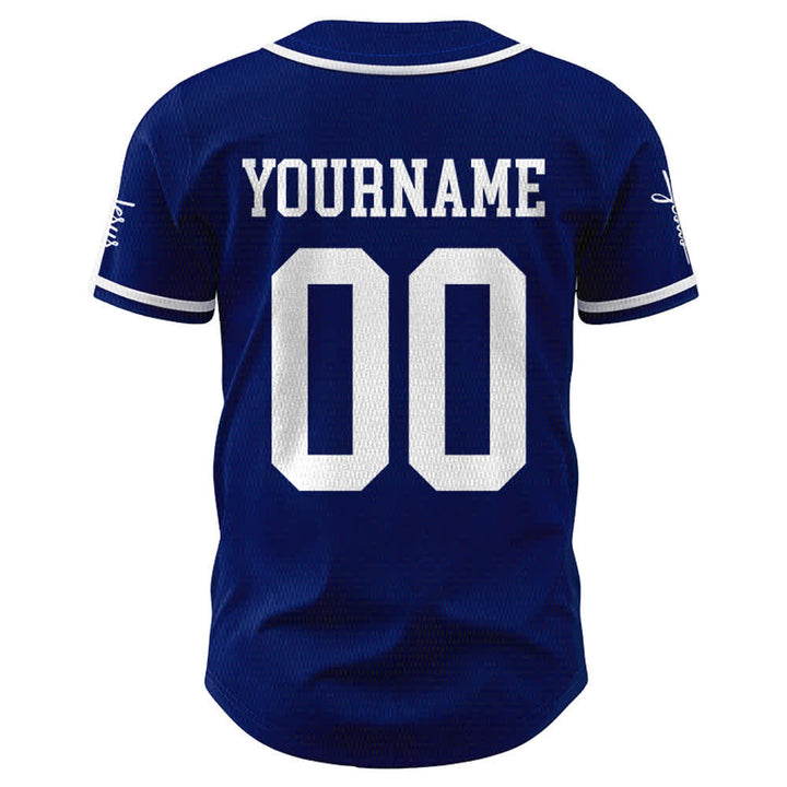 Maillot de baseball unisexe personnalisé avec nom et numéro, style audacieux, de l'équipe Jésus, créé par Christianartworkshop - image 3