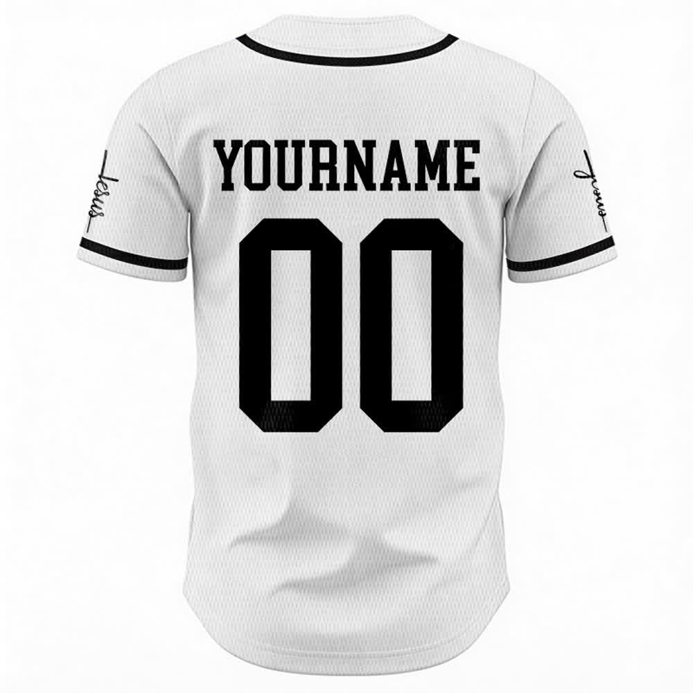 Maillot de baseball unisexe personnalisé avec nom et numéro, style audacieux, de l'équipe Jésus, créé par Christianartworkshop - image 10