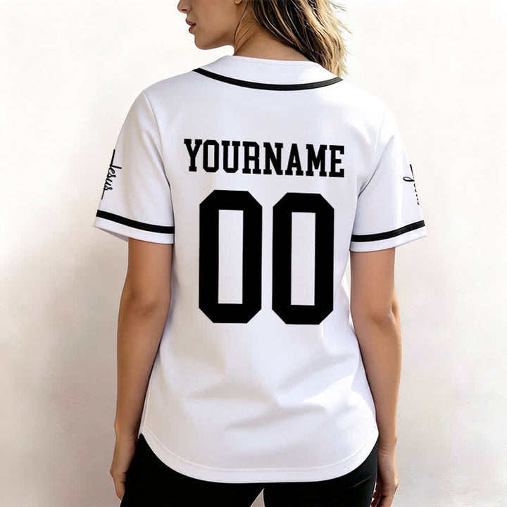 Maillot de baseball unisexe personnalisé avec nom et numéro, style audacieux, de l'équipe Jésus, créé par Christianartworkshop - image 12