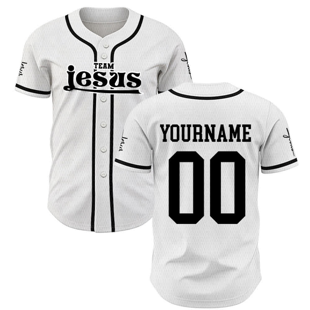 Maillot de baseball unisexe personnalisé avec nom et numéro, style audacieux, de l'équipe Jésus, créé par Christianartworkshop - image 8