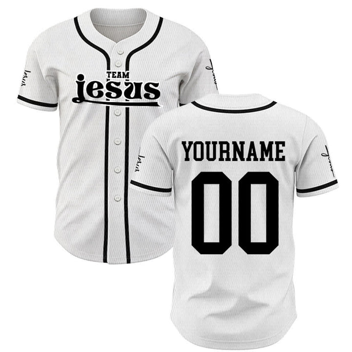 Maillot de baseball unisexe personnalisé avec nom et numéro, style audacieux, de l'équipe Jésus, créé par Christianartworkshop - image 8