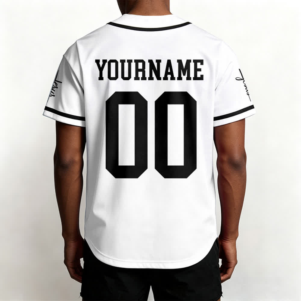 Maillot de baseball unisexe personnalisé avec nom et numéro, style audacieux, de l'équipe Jésus, créé par Christianartworkshop - image 14