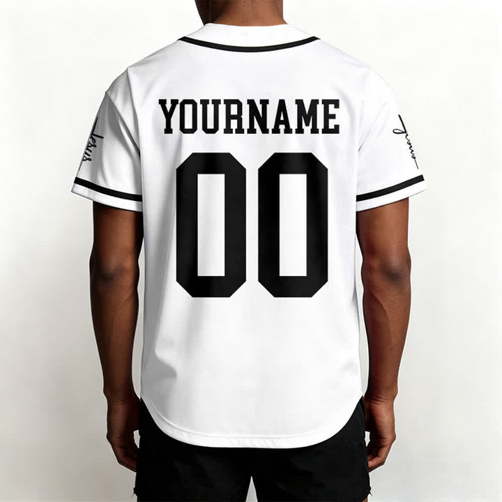 Maillot de baseball unisexe personnalisé avec nom et numéro, style audacieux, de l'équipe Jésus, créé par Christianartworkshop - image 14