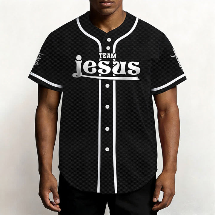 Maillot de baseball unisexe personnalisé avec nom et numéro, style audacieux, de l'équipe Jésus, créé par Christianartworkshop - image 21