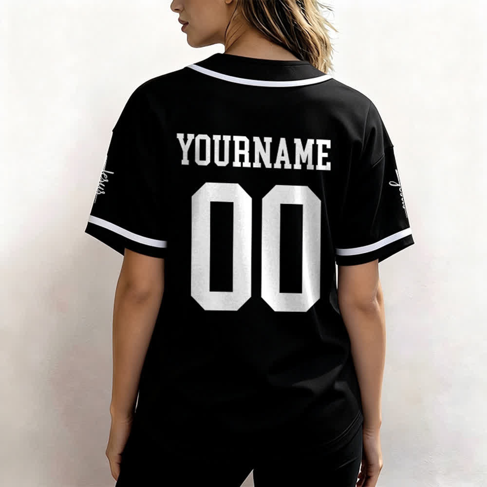Maillot de baseball unisexe personnalisé avec nom et numéro, style audacieux, de l'équipe Jésus, créé par Christianartworkshop - image 20
