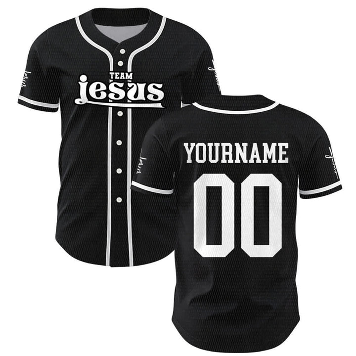 Maillot de baseball unisexe personnalisé avec nom et numéro, style audacieux, de l'équipe Jésus, créé par Christianartworkshop - image 16