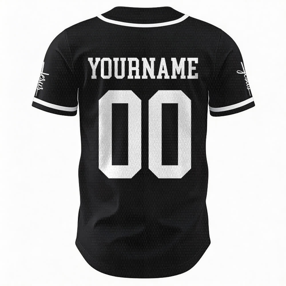 Maillot de baseball unisexe personnalisé avec nom et numéro, style audacieux, de l'équipe Jésus, créé par Christianartworkshop - image 18