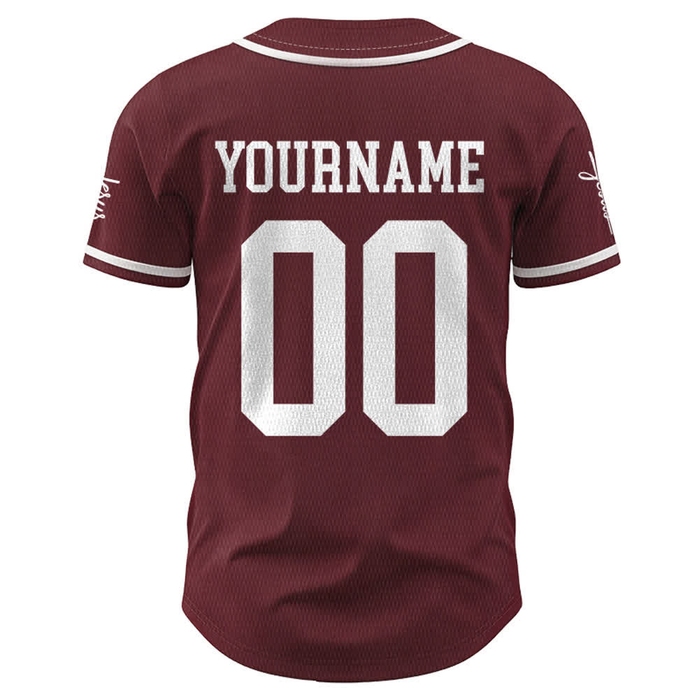 Maillot de baseball unisexe personnalisé avec nom et numéro, style audacieux, de l'équipe Jésus, créé par Christianartworkshop - image 32