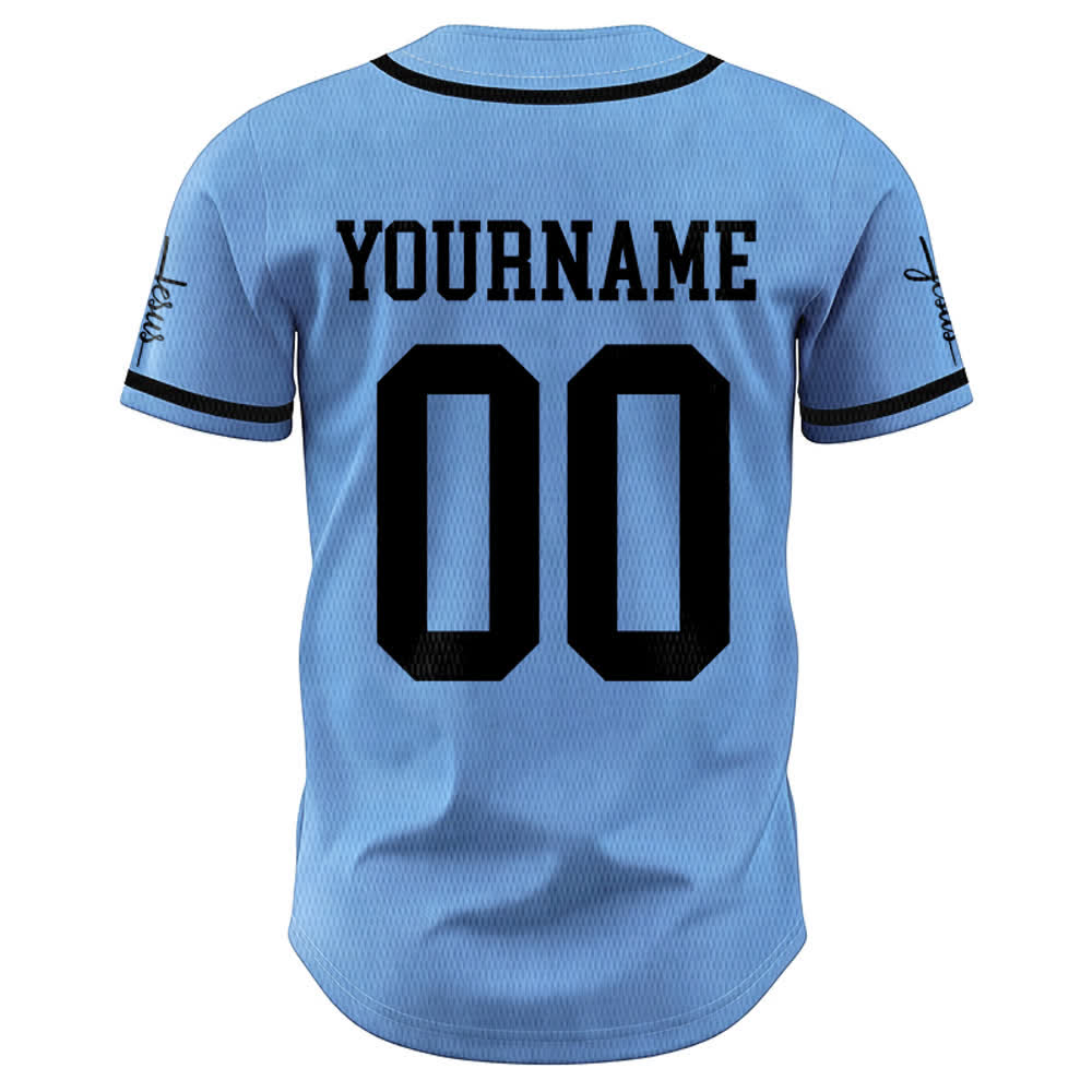 Maillot de baseball unisexe personnalisé avec nom et numéro, style audacieux, de l'équipe Jésus, créé par Christianartworkshop - image 39