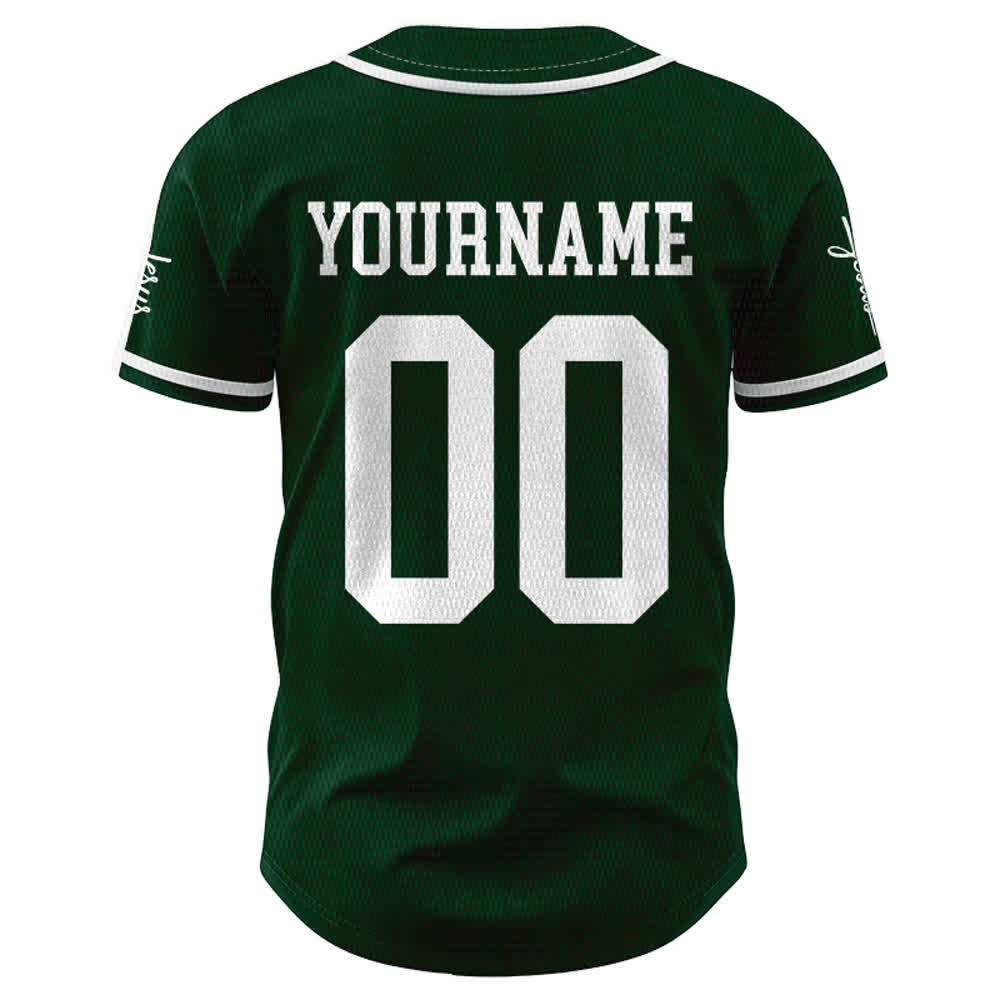 Maillot de baseball unisexe personnalisé avec nom et numéro, style audacieux, de l'équipe Jésus, créé par Christianartworkshop - image 46