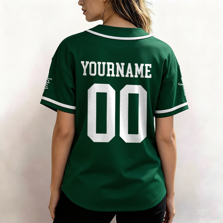Maillot de baseball unisexe personnalisé avec nom et numéro, style audacieux, de l'équipe Jésus, créé par Christianartworkshop - image 48