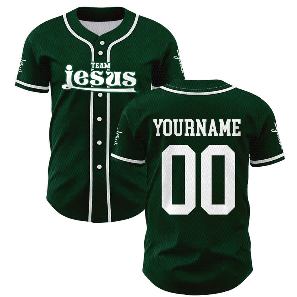 Maillot de baseball unisexe personnalisé avec nom et numéro, style audacieux, de l'équipe Jésus, créé par Christianartworkshop - image 44