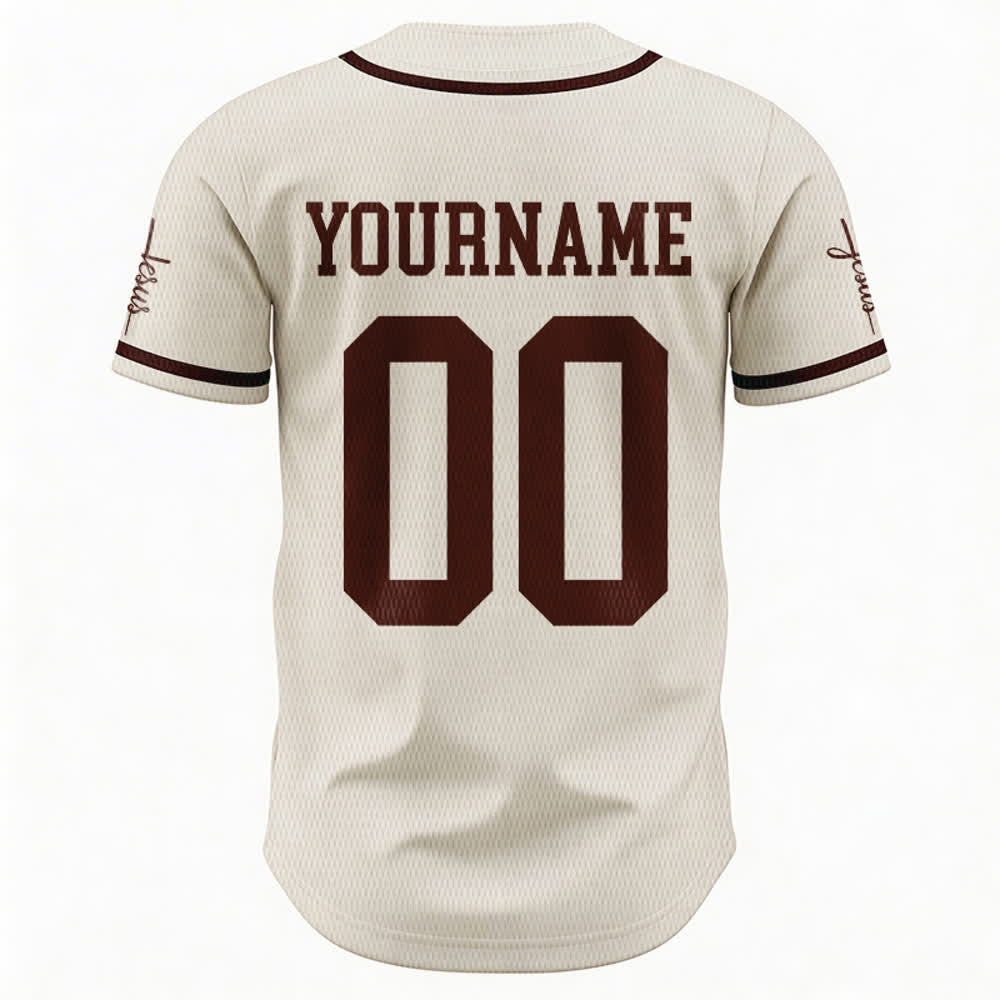 Maillot de baseball unisexe personnalisé avec nom et numéro, style audacieux, de l'équipe Jésus, créé par Christianartworkshop - image 53