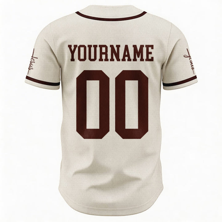 Maillot de baseball unisexe personnalisé avec nom et numéro, style audacieux, de l'équipe Jésus, créé par Christianartworkshop - image 53