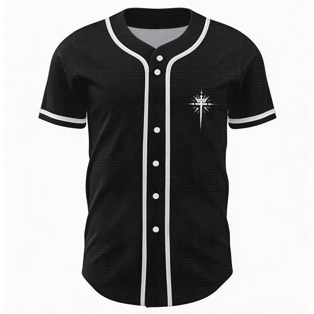 Christianartworkshop - Jésus est roi - Ailes d'ange - Croix - Déclaration de foi - Maillot de baseball personnalisé - image 2
