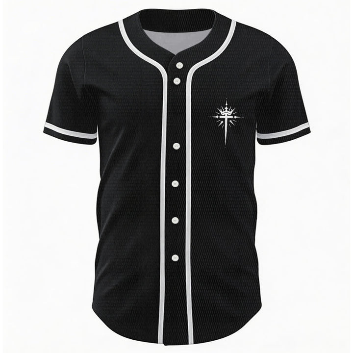 Christianartworkshop - Jésus est roi - Ailes d'ange - Croix - Déclaration de foi - Maillot de baseball personnalisé - image 2