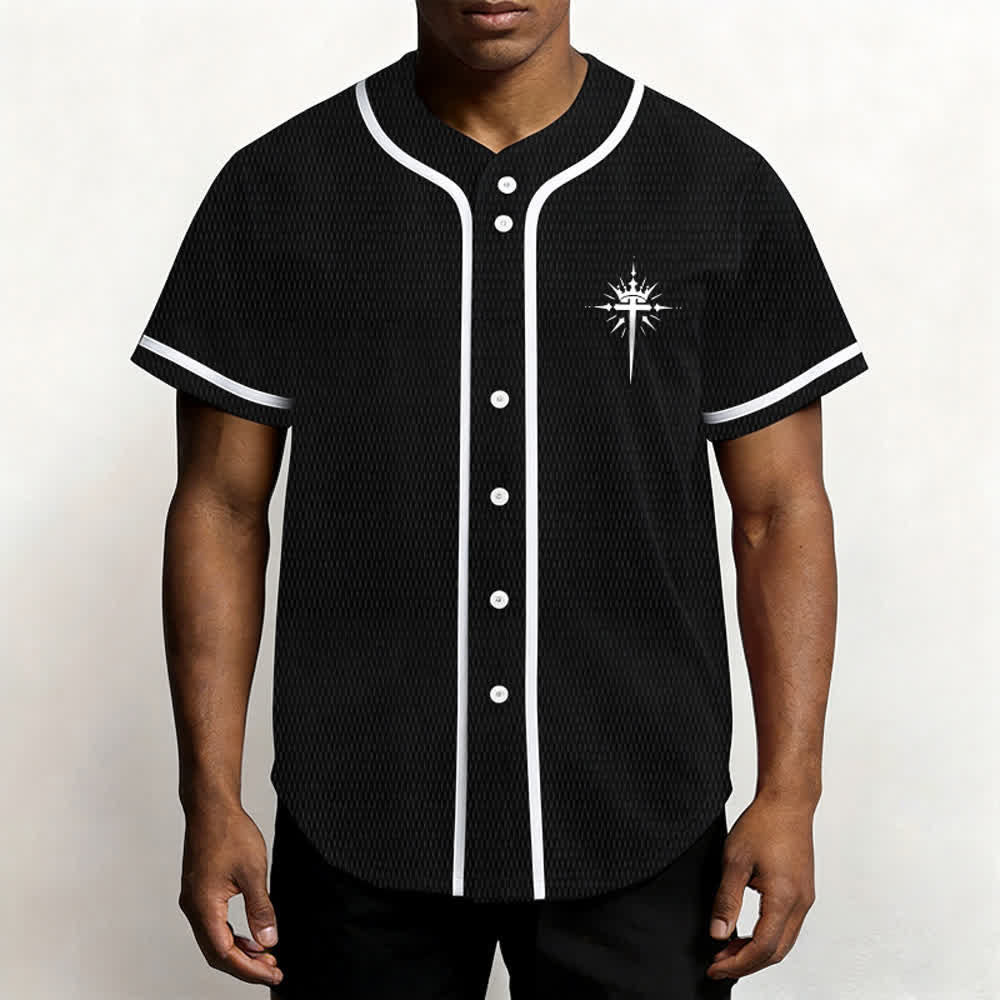 Christianartworkshop - Jésus est roi - Ailes d'ange - Croix - Déclaration de foi - Maillot de baseball personnalisé - image 6