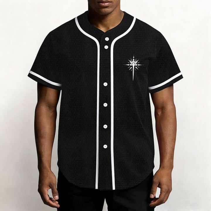Christianartworkshop - Jésus est roi - Ailes d'ange - Croix - Déclaration de foi - Maillot de baseball personnalisé - image 6