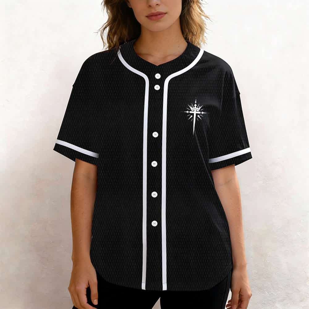Christianartworkshop - Jésus est roi - Ailes d'ange - Croix - Déclaration de foi - Maillot de baseball personnalisé - image 4