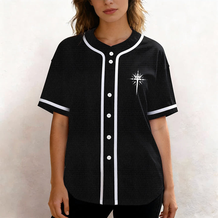 Christianartworkshop - Jésus est roi - Ailes d'ange - Croix - Déclaration de foi - Maillot de baseball personnalisé - image 4