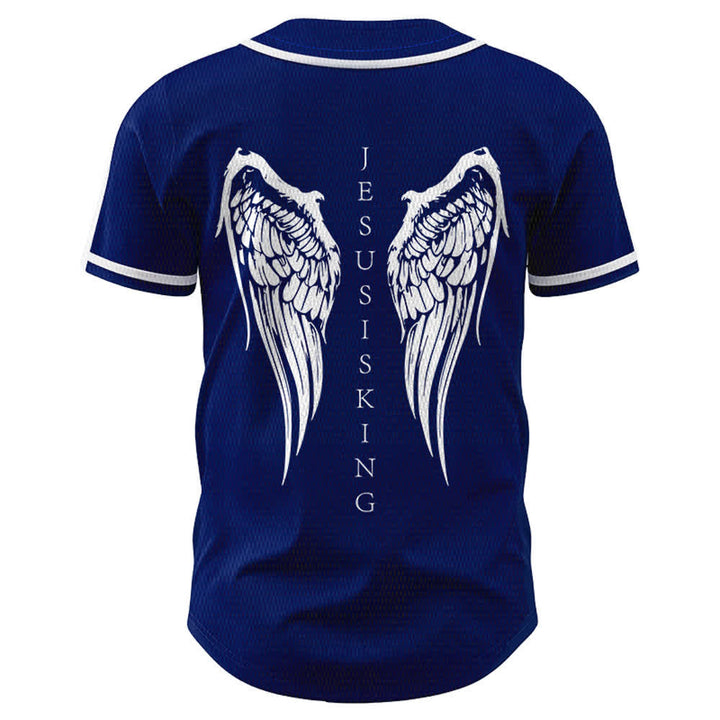 Christianartworkshop - Jésus est roi - Ailes d'ange - Croix - Déclaration de foi - Maillot de baseball personnalisé - image 8