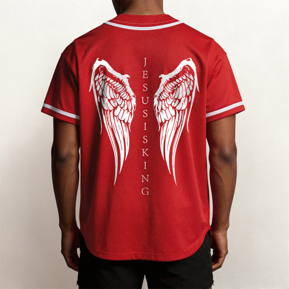 Christianartworkshop - Jésus est roi - Ailes d'ange - Croix - Déclaration de foi - Maillot de baseball personnalisé - image 33