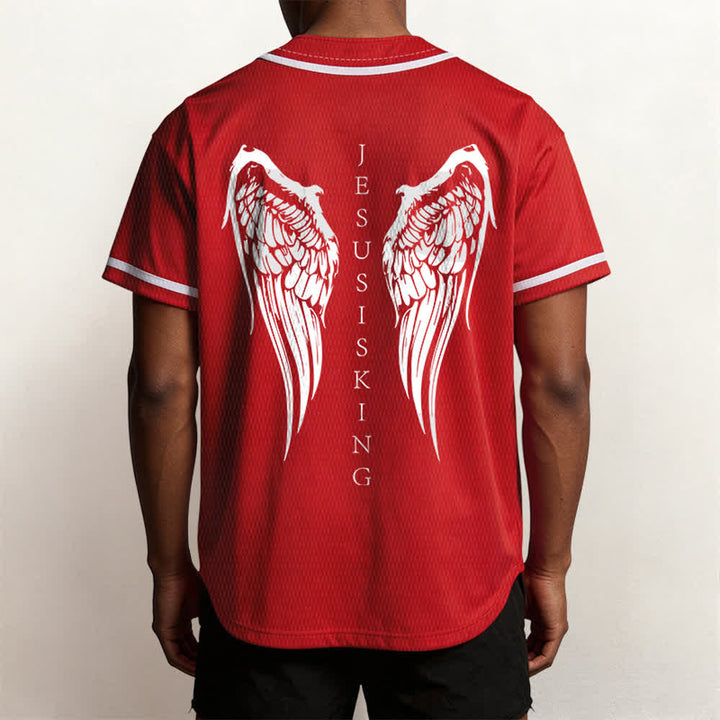 Christianartworkshop - Jésus est roi - Ailes d'ange - Croix - Déclaration de foi - Maillot de baseball personnalisé - image 33