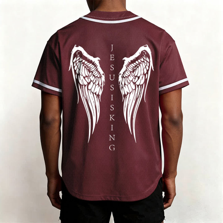 Christianartworkshop - Jésus est roi - Ailes d'ange - Croix - Déclaration de foi - Maillot de baseball personnalisé - image 40