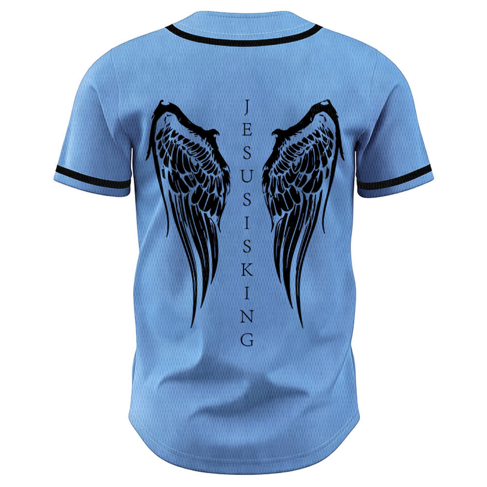 Christianartworkshop - Jésus est roi - Ailes d'ange - Croix - Déclaration de foi - Maillot de baseball personnalisé - image 43
