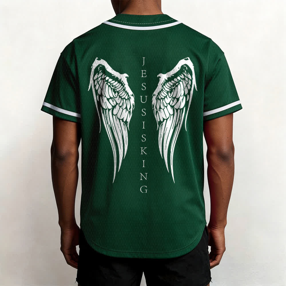 Christianartworkshop - Jésus est roi - Ailes d'ange - Croix - Déclaration de foi - Maillot de baseball personnalisé - image 54