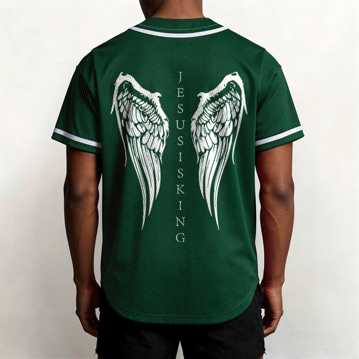 Christianartworkshop - Jésus est roi - Ailes d'ange - Croix - Déclaration de foi - Maillot de baseball personnalisé - image 54