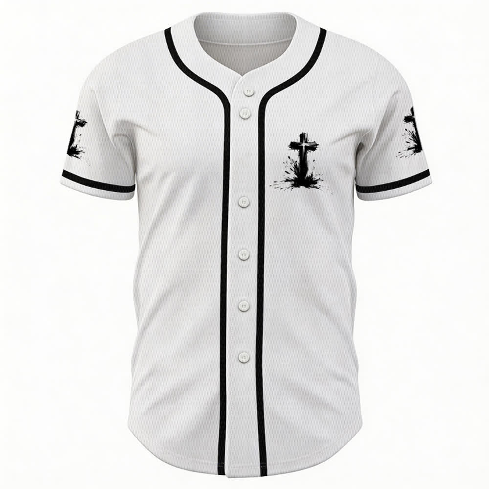 Christianartworkshop Tous les super-héros ne portent pas de cape. Maillot de baseball unisexe Cross - image 2