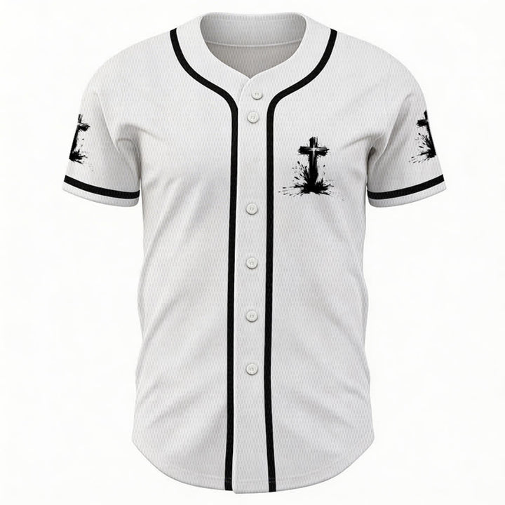 Christianartworkshop Tous les super-héros ne portent pas de cape. Maillot de baseball unisexe Cross - image 2