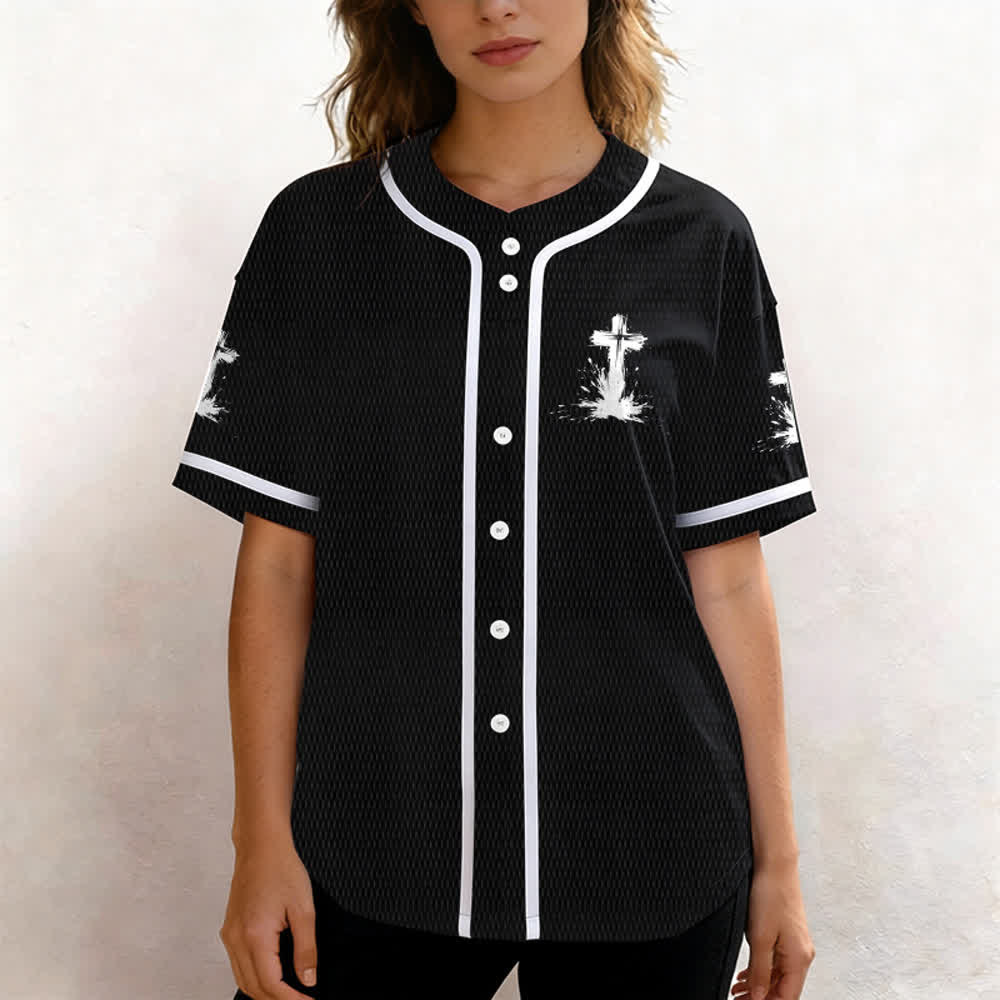 Christianartworkshop Tous les super-héros ne portent pas de cape. Maillot de baseball unisexe Cross - image 11