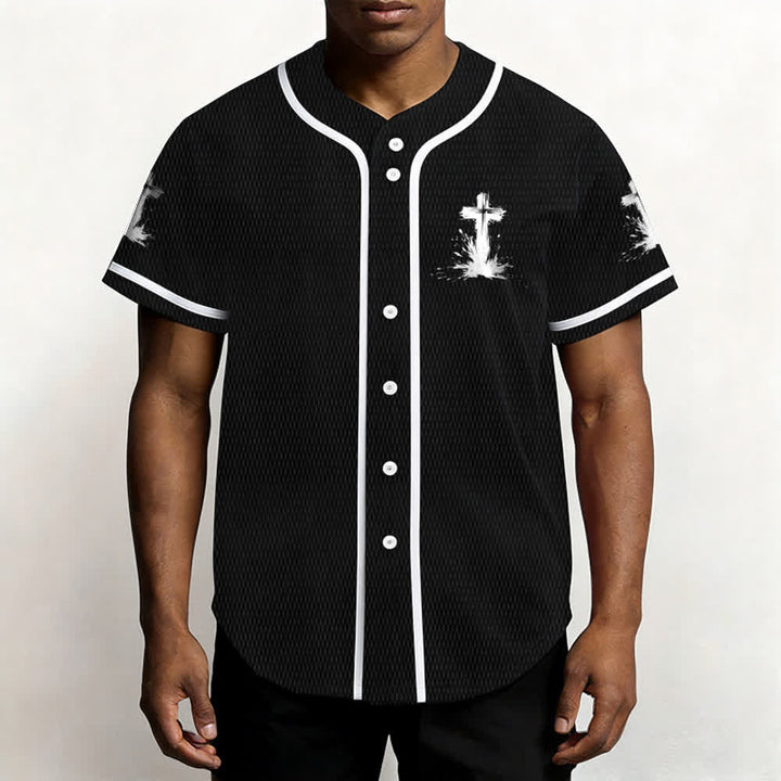 Christianartworkshop Tous les super-héros ne portent pas de cape. Maillot de baseball unisexe Cross - image 13