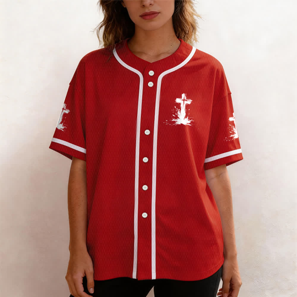 Christianartworkshop Tous les super-héros ne portent pas de cape. Maillot de baseball unisexe Cross - image 18