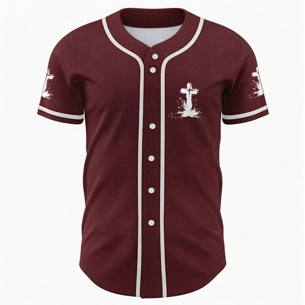 Christianartworkshop Tous les super-héros ne portent pas de cape. Maillot de baseball unisexe Cross - image 23