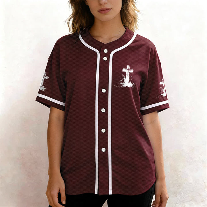Christianartworkshop Tous les super-héros ne portent pas de cape. Maillot de baseball unisexe Cross - image 27