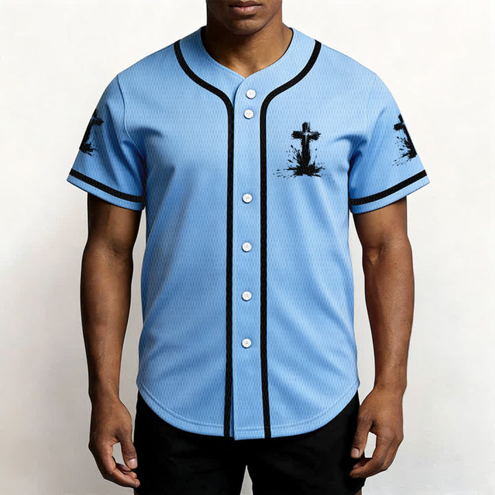 Christianartworkshop Tous les super-héros ne portent pas de cape. Maillot de baseball unisexe Cross - image 32